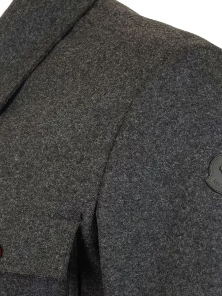 Geacă cămașă Moncler cu autograf gri