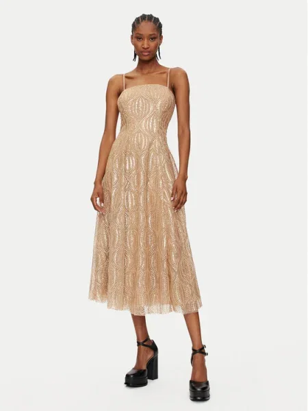 Rinascimento Rochie cocktail auriu
