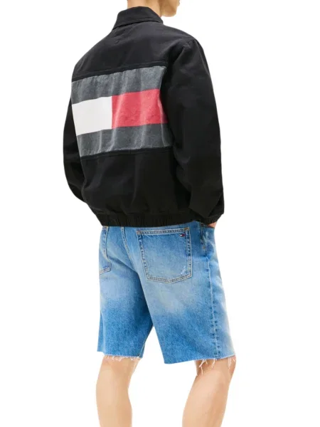 Дънково яке Tommy Jeans преходен модел черно