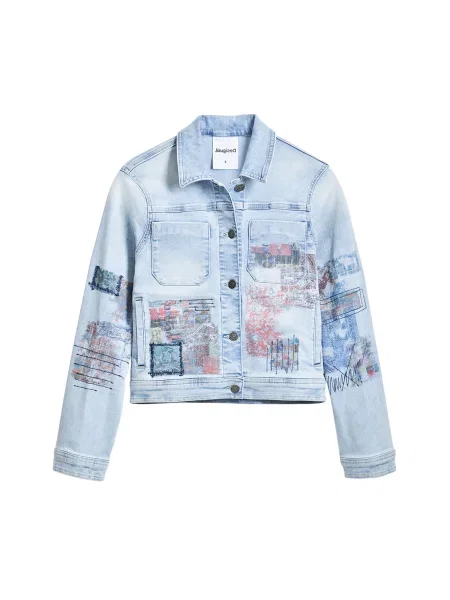 Desigual Geacă de primăvară-toamnă denim / mai multe culori albastru