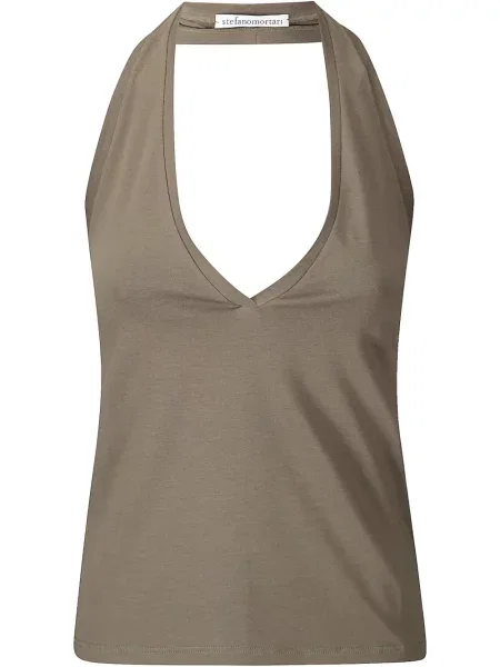 Top Stefano Mortari cu spatele deschis verde