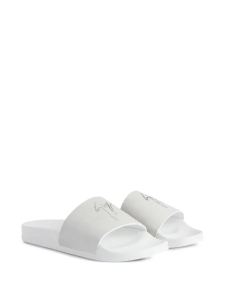 Sneakerși Giuseppe Zanotti din piele de cristal alb