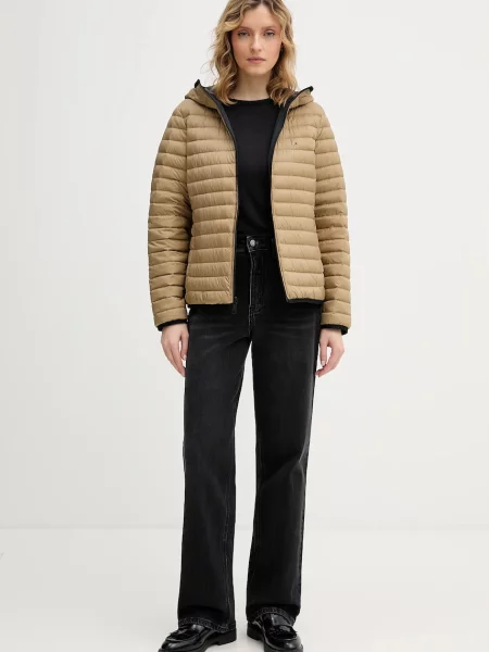 Oboustranná péřová bunda Tommy Hilfiger černá