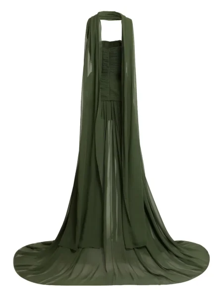Rochie maxi Elie Saab de costum verde