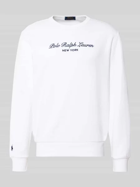 Bluza o kroju regular fit z mieszanki bawełny Polo Ralph Lauren biała