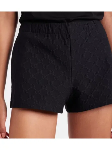 Pantaloni scurți Gucci din jerseu negru