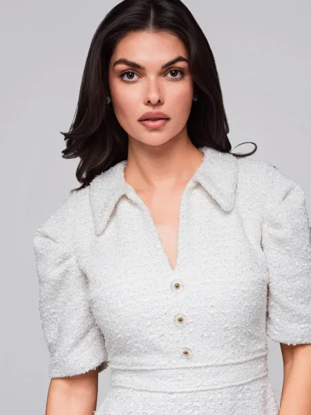 Rochie de seară Edoti de costum alb