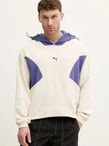 Puma μπλούζα με κουκούλα ανδρική x KIDSUPER Pants μπεζ