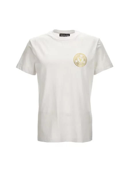 Koszulka Versace Jeans Couture z krótkim rękawem z logo biała