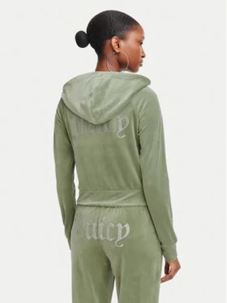 Juicy Couture Mikina MADISON olivová / průhledná zelená