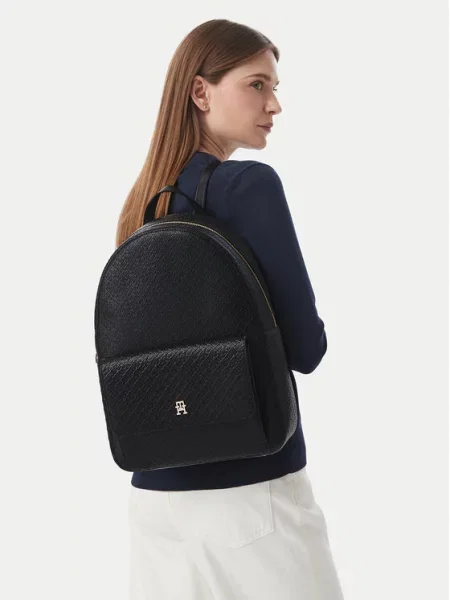TOMMY HILFIGER Ruksak MONO' crna