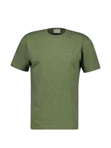 Tricou Gant cu decolteu rotund cu autograf verde