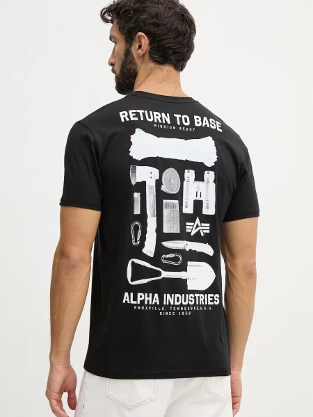 Tričko Alpha Industries Return To Base černé