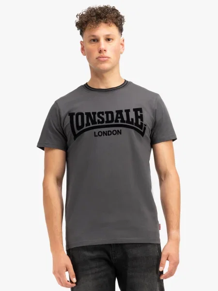 LONSDALE Tričko POTTERNEWTON antracitová čierna