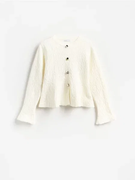 Reserved Cardigan structurat nude