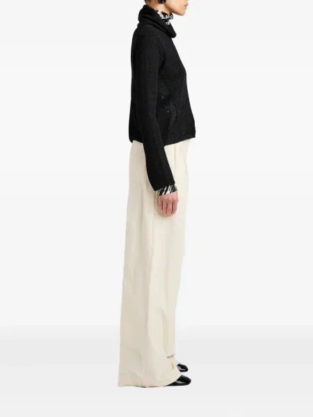 Pantaloni Proenza Schouler White Label de catifea cord alb