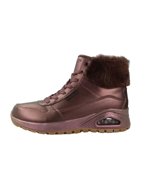 Šnurovacie čižmy Skechers hnedá