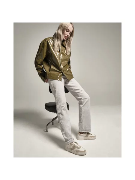 Sneakersy Mallet London skórzane beżowe