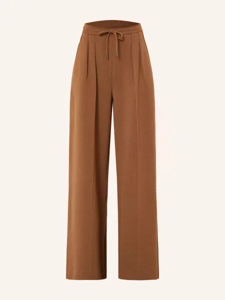 Max Mara Pletené Kalhoty Funale S Kašmírem hnědá