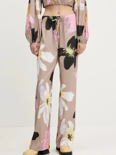 Stine Goya pantaloni lat high waist bej