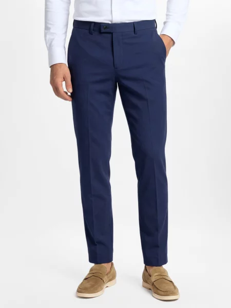 Finshley & Harding London spodnie garniturowe Mężczyźni Slim Fit 23 niebieski
