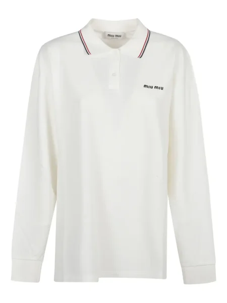 Polotričko Miu Miu s výšivkou bílé