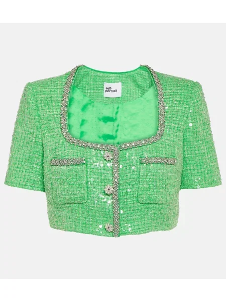 Cropp top Self-portrait verde