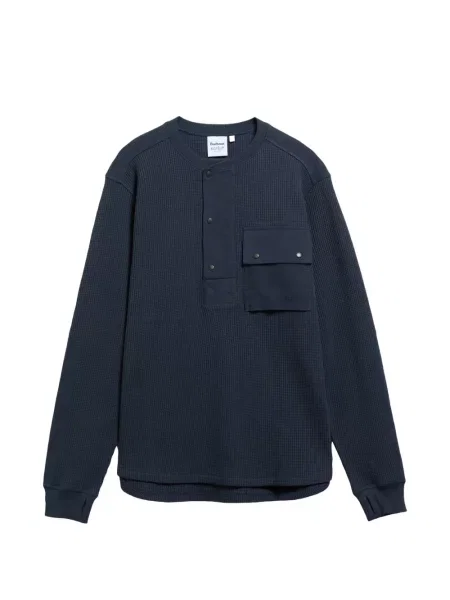 Tricou polo Barbour tricotate albastru