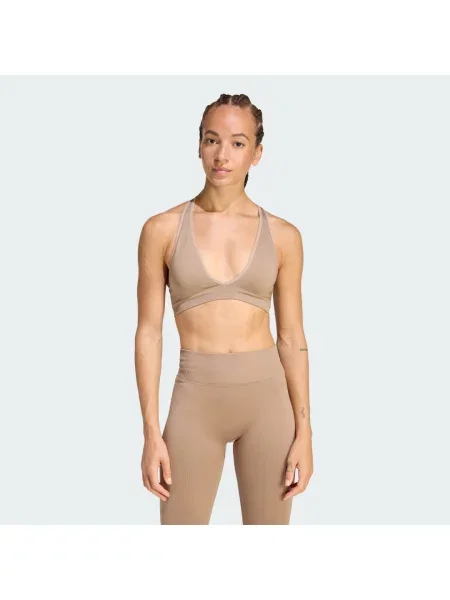 Podprsenka Workout Essentials Knit Light Support hnědá