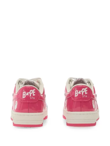 Sneakerși A Bathing Ape® din piele de lac roz