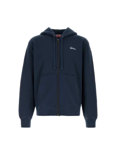 Bluza z kapturem Kenzo z kapturem niebieska