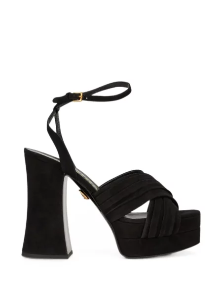 Sandale Moschino cu platformă cu cataramă negru