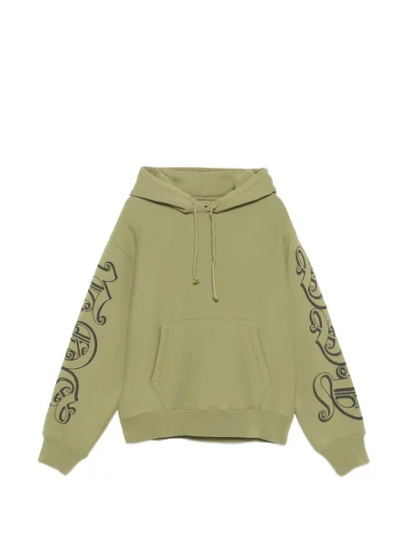 Mikina s kapucí Stussy zelená