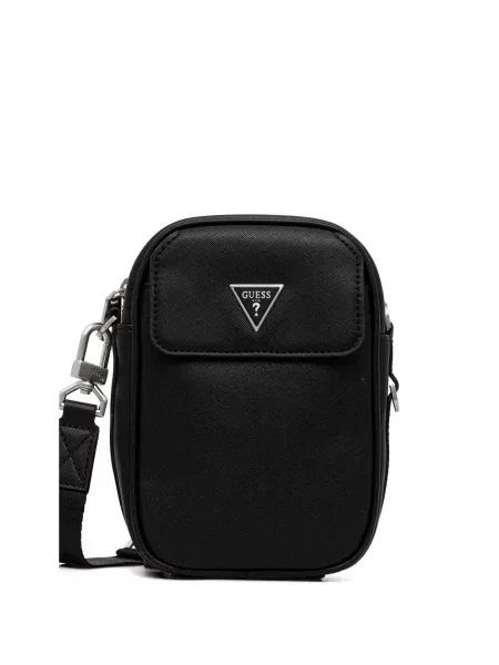 Geantă crossbody Guess cu autograf negru