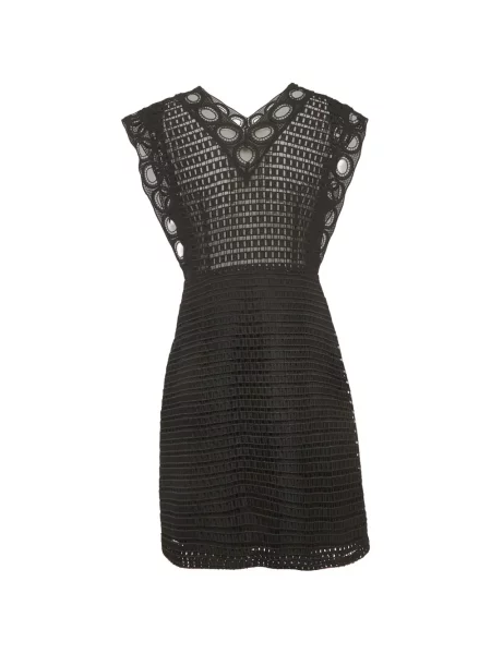 Rochie mini Sandro din dantelă negru