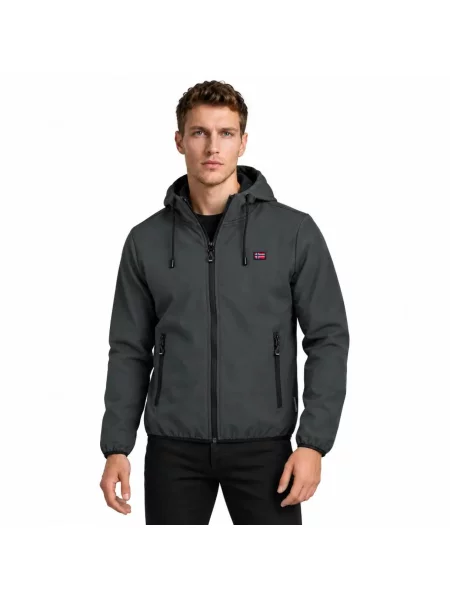 Kurtka turystyczna Softshell Norway wodoodporna szara