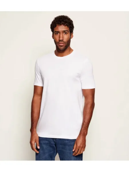 BOSS Black Tricou Thompson murdar alb