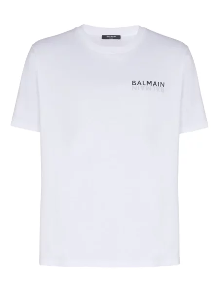 Tricou Balmain cu imagine alb