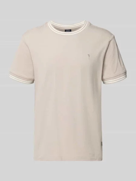 T-shirt z w kontrastowym kolorze model Jose' Joop! Collection beżowa