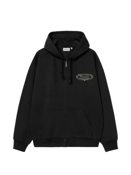 Μπουφάν Carhartt Wip με κουκούλα μαύρο
