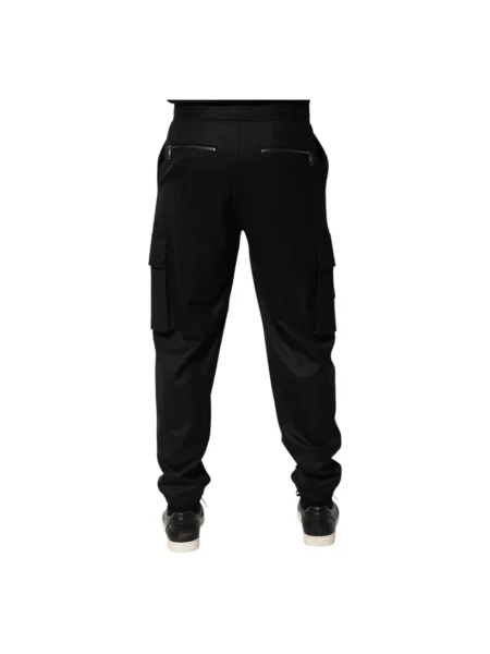 Spodnie cargo Dolce And Gabbana wełniane czarne