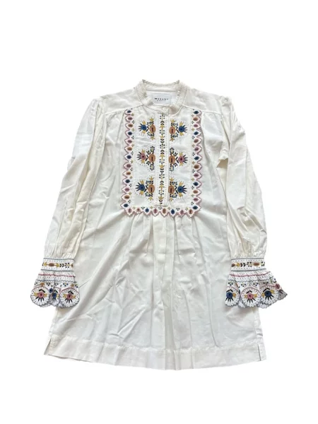 Rochie mini Marant Etoile cu broderie alb