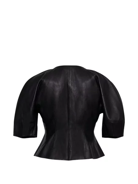 Top Cara Cara din piele negru