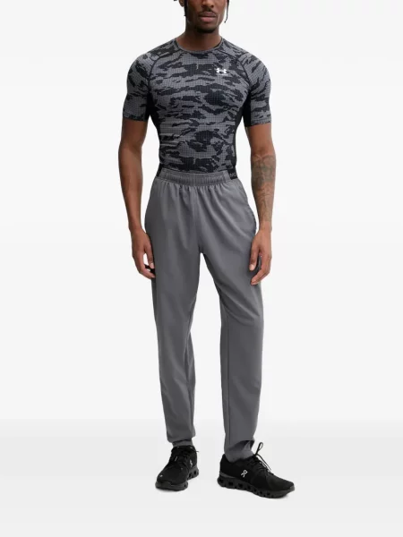 Pantaloni Under Armour cu imagine alergare gri
