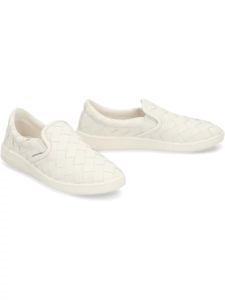 Sneakersy Bottega Veneta skórzane białe
