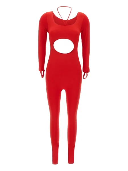 Kombinezon Andreadamo z dżerseju czerwony