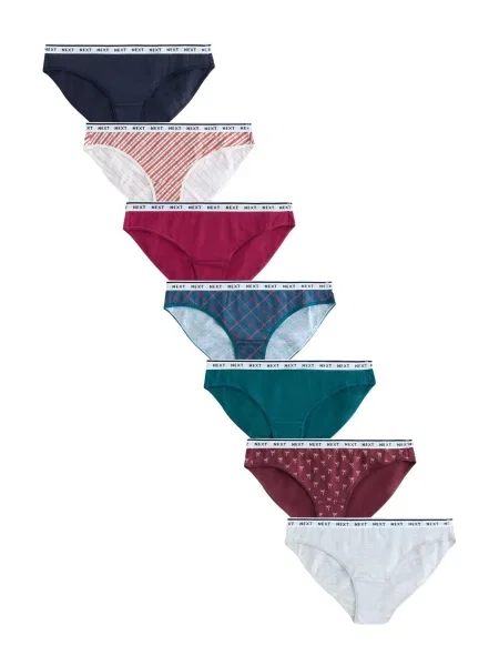 Next Slip albastru marin / turcoaz / gri amestecat / magenta / roșu / roșu burgundy / lână alb
