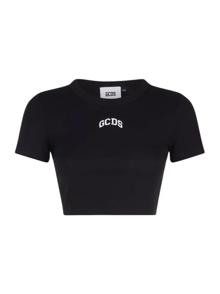 Koszulka Gcds z logo o skróconej długości czarna