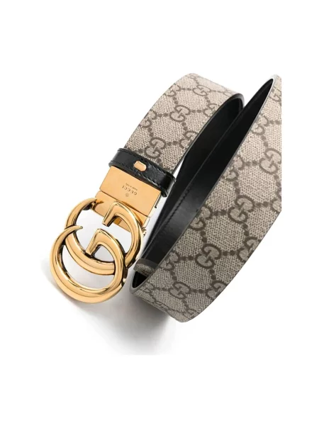 Pasek Gucci skórzany beżowy