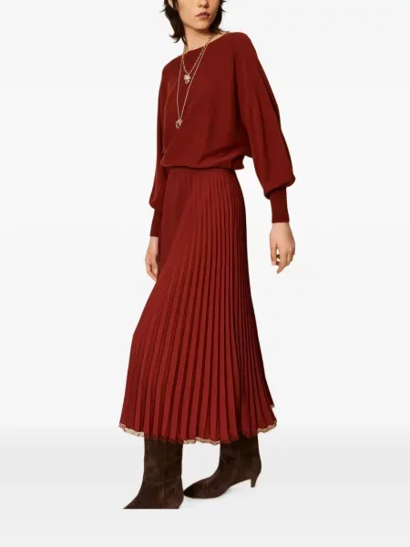 Lung rochie Twinset tricotate roșu